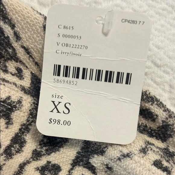 FP Movement by Free People Black and Cream Patterned Sweatshirt - Picture 7 of 9